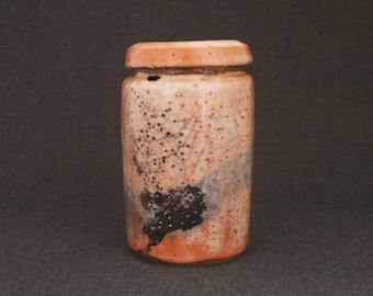 Théière en céramique raku. Pot de rangement fait main. Céramique artisanale respectueuse de l'environnement.