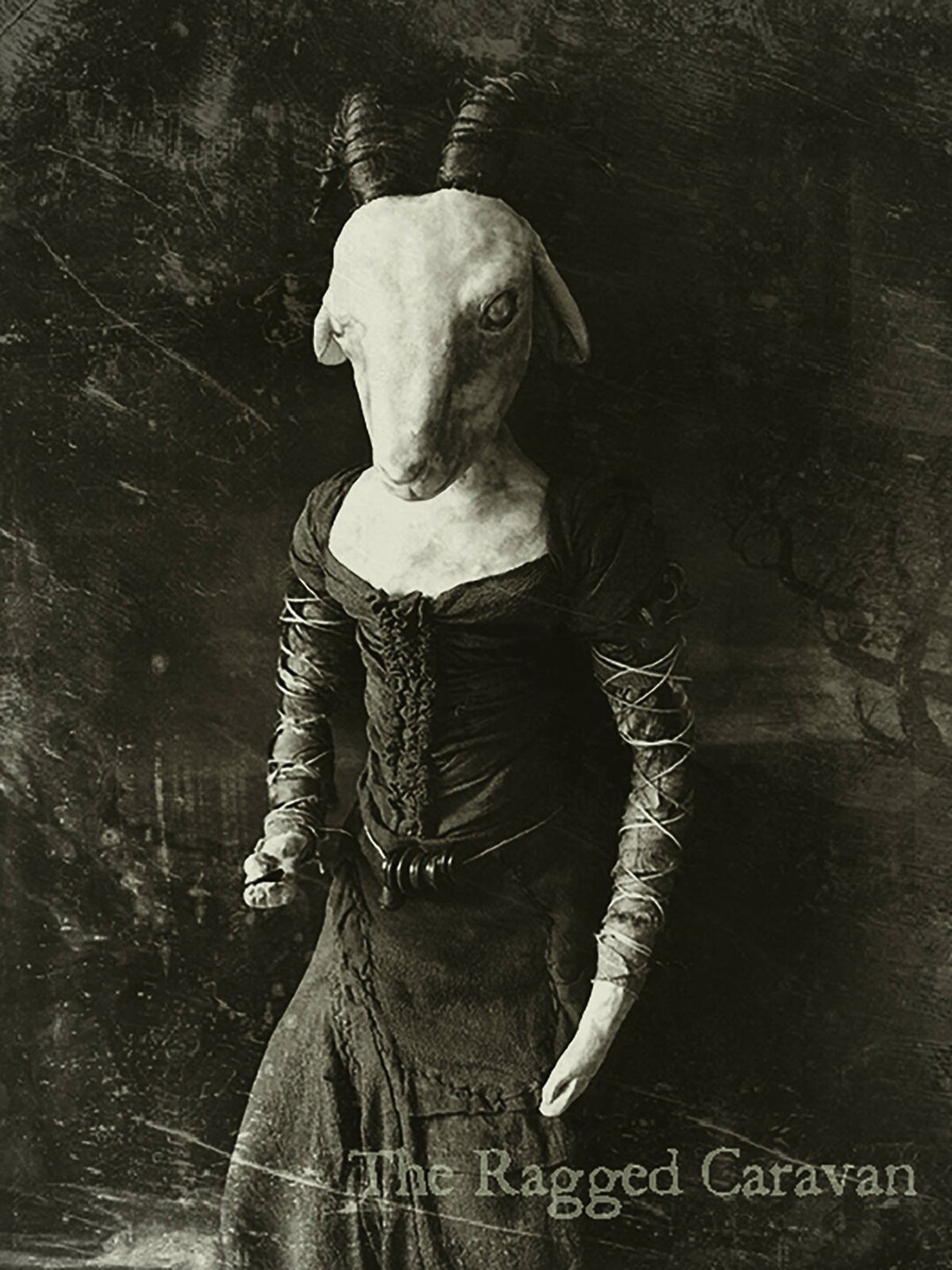 Goat Witch Print 4x6 Gothic Art Occult Art Art Doll Gothic