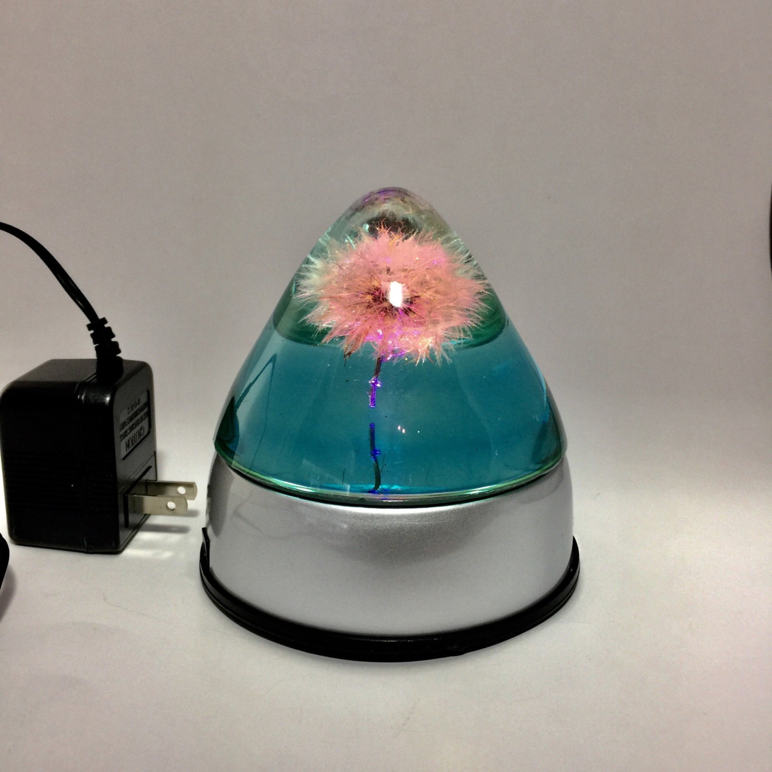 Pyramid Keepsake Dandelion LED Night Lamp. Unique Handmade in Etsy