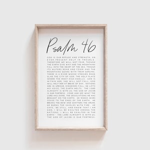 Psalm 46 | Psalm 46 Wall Art | Instant Download | Digital Print | 4 x 6 | 8 x 12 | 20 x 30 | 24 x 36