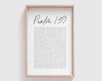 Psalm 139 | Instant Download | 4 x 6 | 8 x 12 | 20 x 30 | 24 x 36 | Digital Christian Print