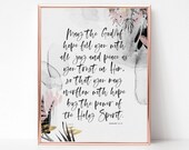 Romans 15 13 May the God of hope 8 x 10 Instant Download Bible Printable Wall Art Scripture Decor