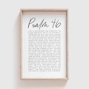 Psalm 46 | Psalm 46 Wall Art | Instant Download | Digital Print | 4 X 6 ...