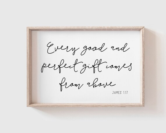 Reusable Stencil James 1:17 Every good and perfect gift is from above Many Sizes to Choose from!