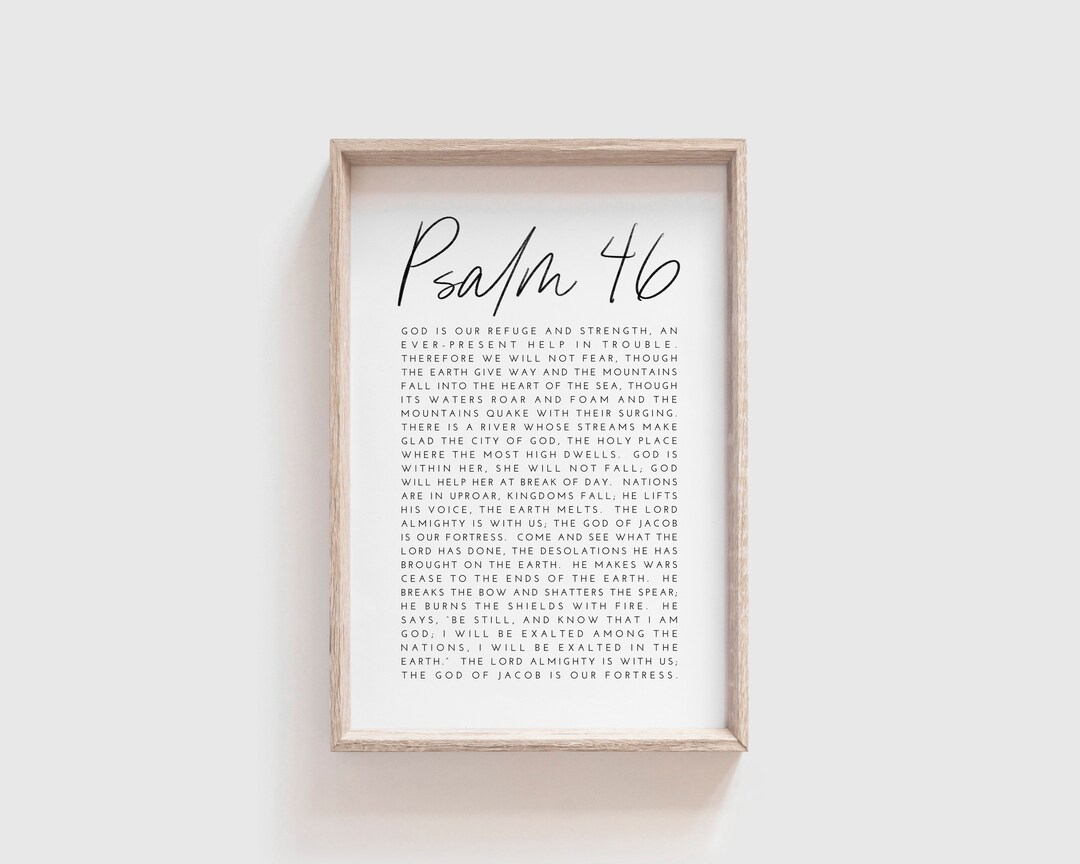 Psalm 46 | Psalm 46 Wall Art | Instant Download | Digital Print | 4 X 6 ...