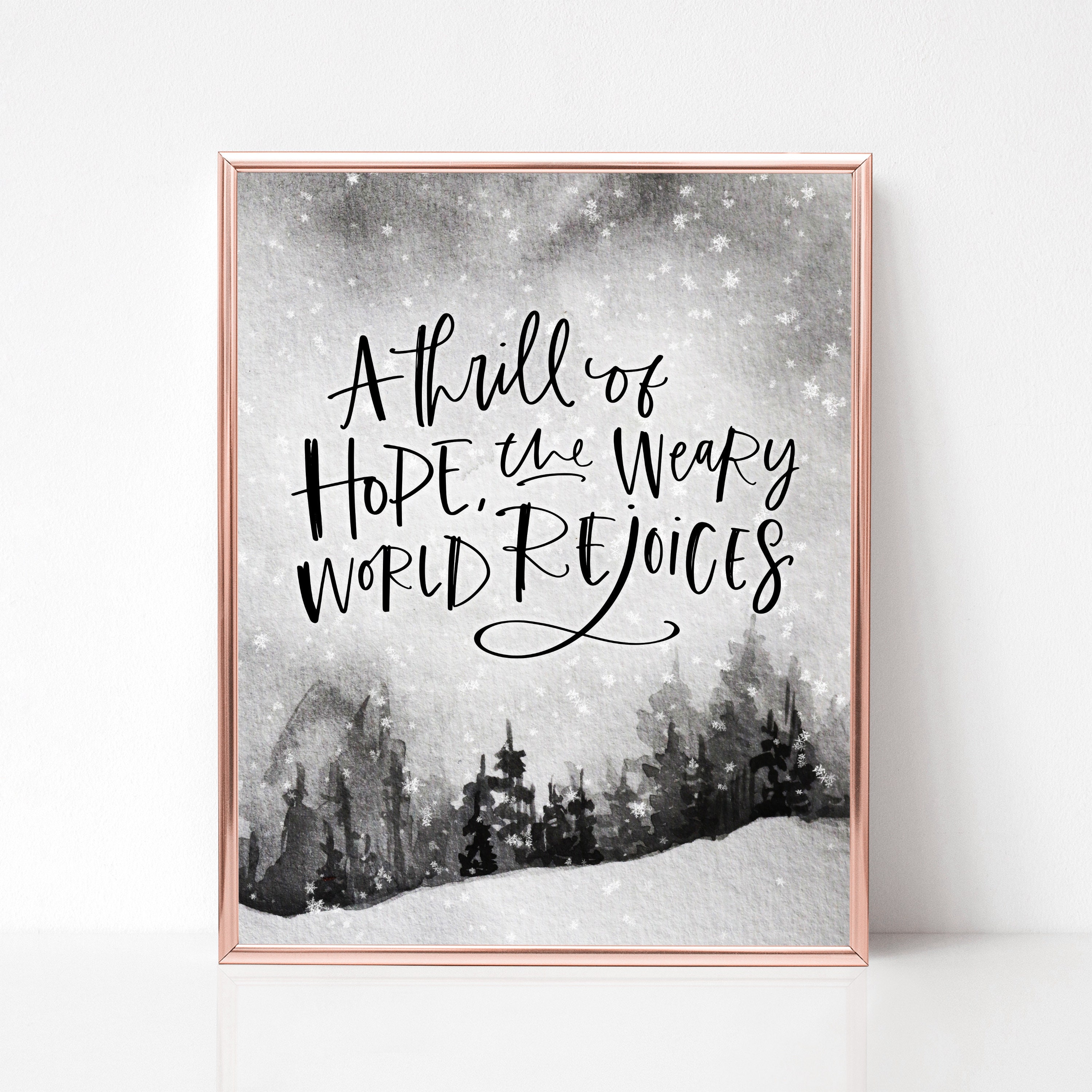 A thrill of hope the weary world rejoices | Etsy
