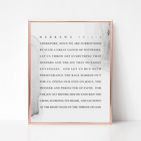 Throw Off Everything That Hinders Hebrews 1212 Hebrews Etsy