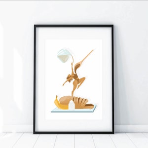 Banana Bread Lover (THE KITCHEN RANGE) A4 Print.