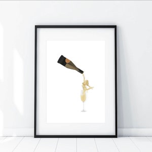 The Prosecco Lover A5 Print.