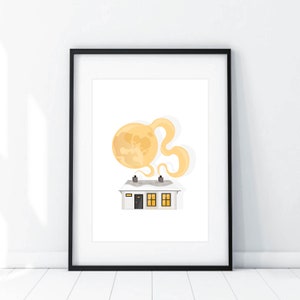 Mini Moon Bothy A5 Print.