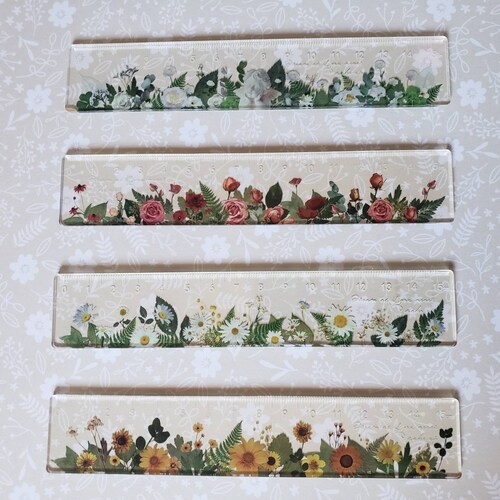 Floral Ruler 15cm - Etsy