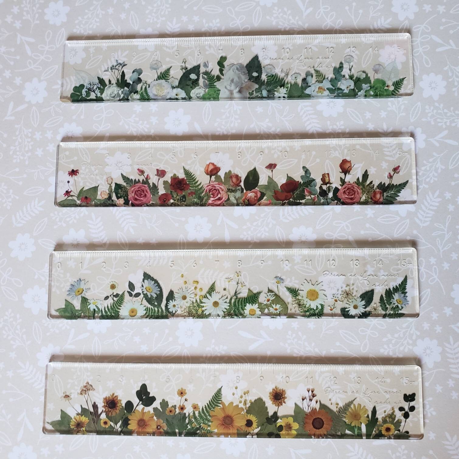Floral Ruler 15mm | Etsy