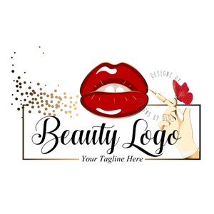 Lips Injection Logo, Lips Filler Logo, Beauty Nurse Logo, Lips Syringe ...
