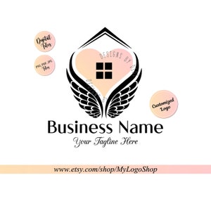Home care logo, nurse staffing agency logo, elderly healthcare heart logo, senior care logo, elderly care logo, residential home logo pink
