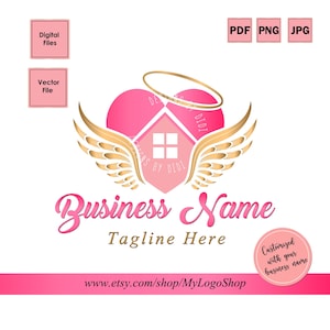 Home care logo, Nurse staffing agency logo, Elderly healthcare heart logo, vector senior care logo, Elderly care logo, Residential home logo