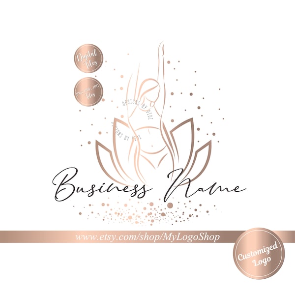 Spa relaxing logo, woman body lotus flower beauty logo, Wellness Center logo, Therapy Massage health silhouette logo, yoga pilates logo