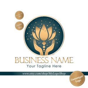 Lotus Hands Logo: Spa, Beauty, Wellness (Digital Files)