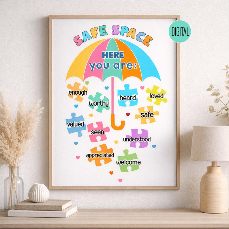 Safe Space Printable Wall Art | Autism Inclusion Poster | Classroom ...
