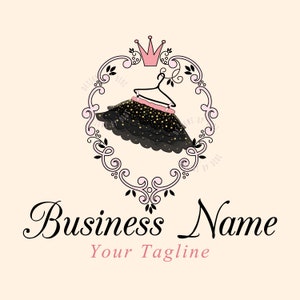 Custom Logo Design Pink Black Tutu Logo Tutu Logo Girls - Etsy
