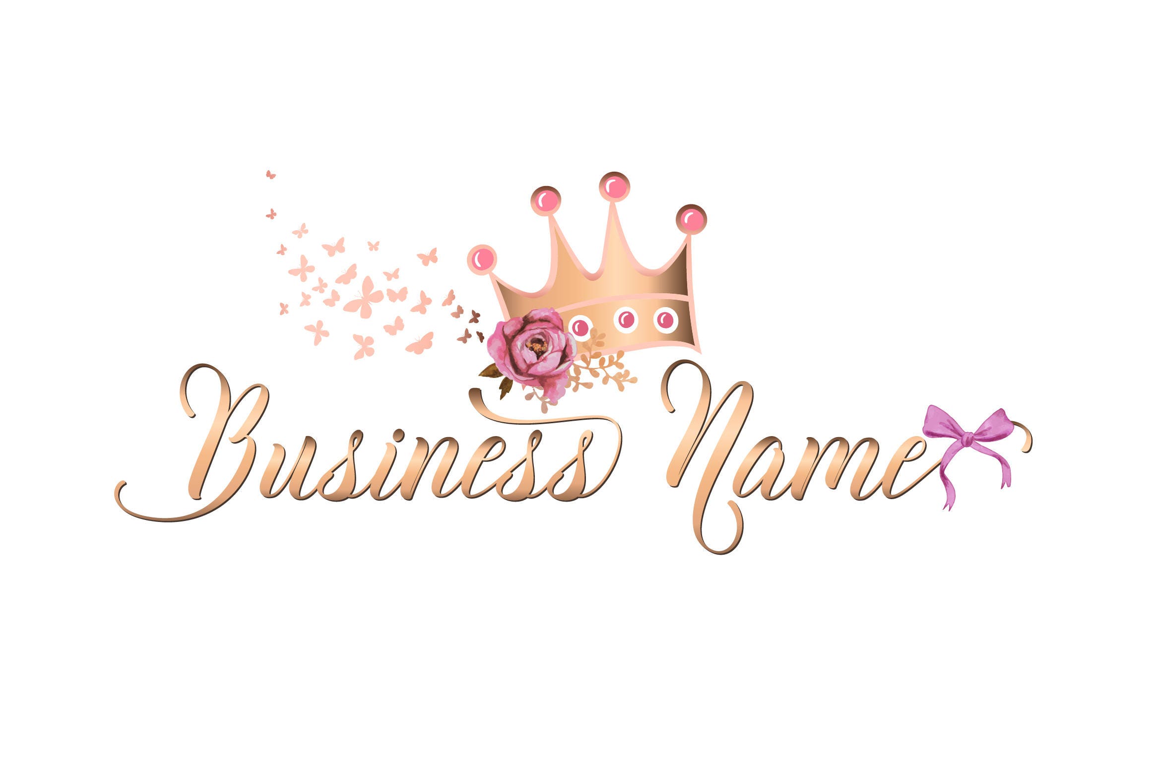 Crown Flower Logo, Crown Princess Girly Logo, Boutique Logo, Fashion Logo,  Beauty Logo, Princess Logo, Girls Business Logo, Branding Package - Etsy