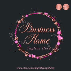 Jewelry logo design, charms necklace bracelet business branding, beads gems crystals handmade jewels logo, premade boutique boho template