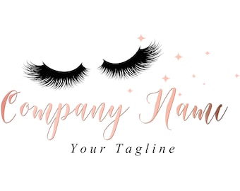 Eyelash Logo Design: Custom Beauty Branding (Digital Files)