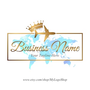 Travel Logo, plane crown logo travel, tourism logo, Travel Agent Logo, travel logo design, holiday trip, graphic design, branding package