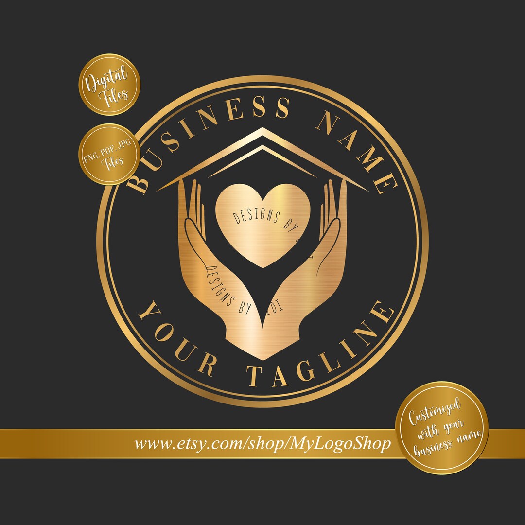Home Care Logo, Hands Heart Roof House Heart Logo, Nurse Staffing ...