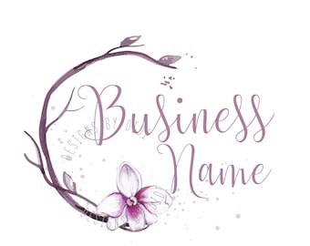 Flower logo, boutique fashion logo, flower shop, orchid flowers logo, flower wreath logo design, Business logo design, branding identity