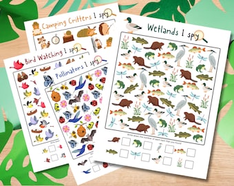 I spy nature printable activity sheets, I spy wildlife game for kids, I spy game, printable activities for kids, puzzle