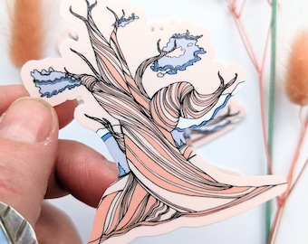 Bristlecone Pine Tree Sticker, Nevada State Tree Decal (3x2")