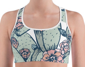 Fit Bee Cactus Cacti Sports Bras Summer Yoga Cotton Crop Tank Top Fit Bee Cactus Cacti Sports Bras Summer Yoga Cotton Crop Tank Top