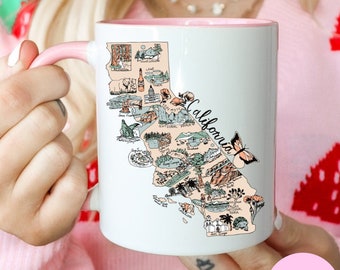 California coffee mug, California gifts, California Ceramic cup, California Moving Gift, California Souvenir