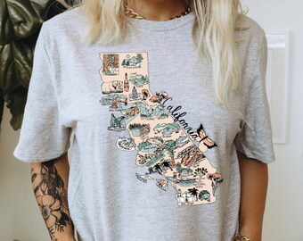 California State Crewneck Unisex Nature T Shirt - Trendy and Oversized loungewear for Mother's day gifts for Mom or Grandma