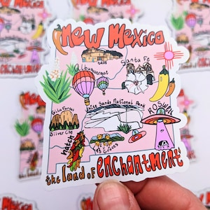 New Mexico magnet, magnet, Albuquerque magnet, Taos magnet, refrigerator magnet, New Mexico Souvenir, White Sands Souvenir, state magnet