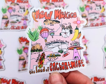 New Mexico magnet, magnet, Albuquerque magnet, Taos magnet, refrigerator magnet, New Mexico Souvenir, White Sands Souvenir, state magnet