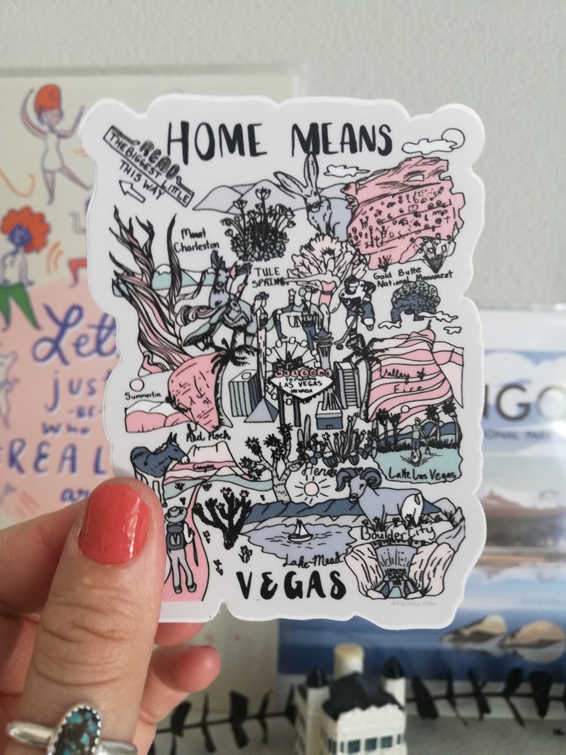 Laptop Sticker Vinyl Sticker Vegas Sticker Las Vegas Etsy