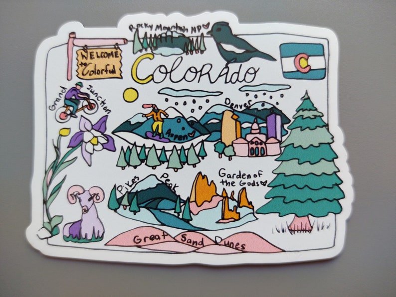 Denver Colorado Nummernschild Magnet - Dual Layer MDF Sammlerstück