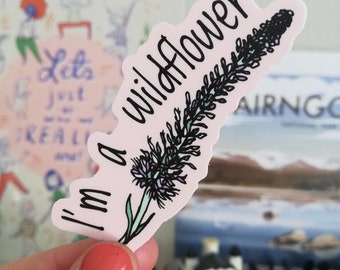 Lupine Wildflower Vinyl Sticker, Waterproof Decal