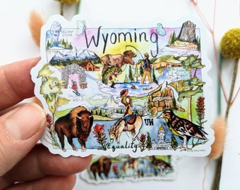 Wyoming magnet, Wyoming souvenir, State magnet, state souvenir, hiker gift, Wyoming fridge magnet, Wyoming state, Wyoming gift, Wyoming