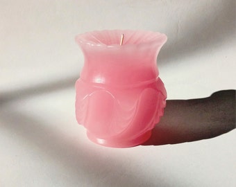 Candle replica of York Herrringbone toothpick holder, unscented candle,decorative candle, unique gift, collectible glass gift, small gift