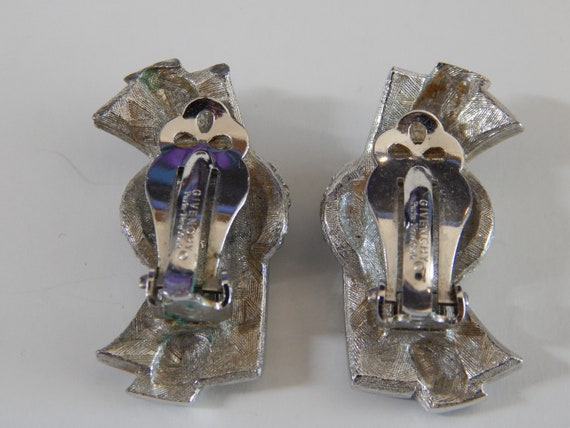 Vintage Clip on Earings, Givenchy Fancy Rhineston… - image 2
