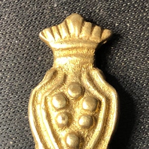 Italy Crown with Crest (top) on Brass Souvenir Spoon - pre-owned