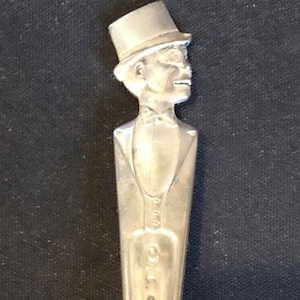 Charlie McCarthy (Top & Stiel) auf versilbertem Souvenirlöffel - gebraucht