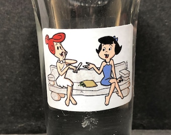 Wilma and Betty on 1oz Glass Shot Glass - NEW