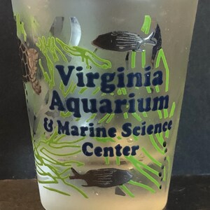 Virginia Aquarium & Marine Center with Marine Life on 1oz Glass Shot Glass - NEW