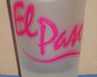 Bicchiere Shot Glass Souvenir Da El Paso, Texas – Skyline Sunset, Altezza 5,7 Cm, Diametro 4,6 Cm - 4