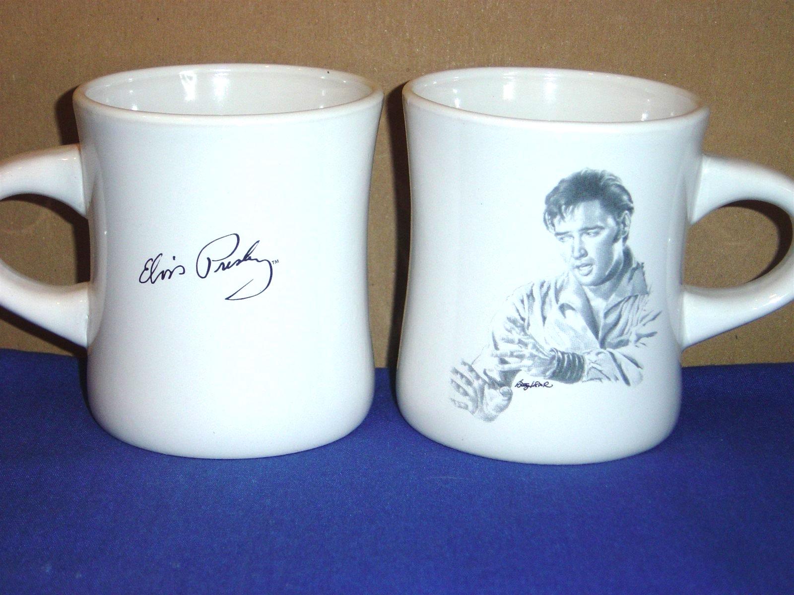 Elvis Presley Kaffeetasse Mit Untersetzer – Geschenk-Set, 325 Ml, Spülmaschinenfest, Mit Foto-Design