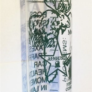 Maine, Problem Solver, Moose, Map & Problems to Solve in Green on 7oz Shooter - NEW