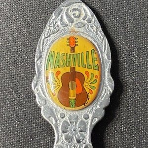 Nashville, Tennessee with Guitar (top) on Souvenir Spoon - pre-owned